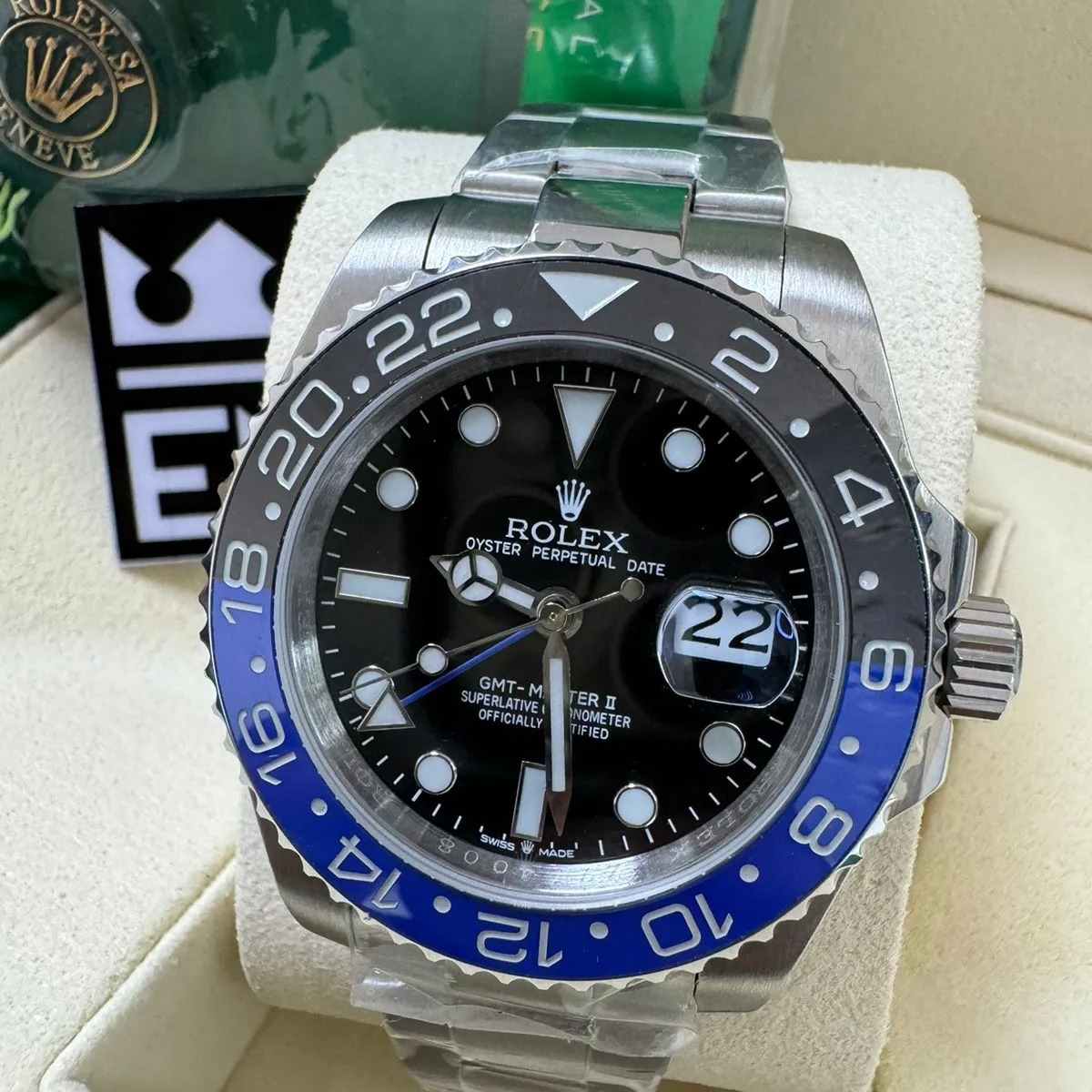 Rolex GMT-Master II 116710 BLNR – Black/Blue Ceramic – 904L Stainless Steel