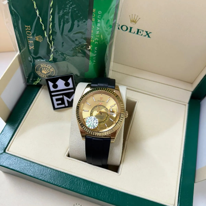 Rolex Sky-Dweller – Goldenes Dial – Oysterflex