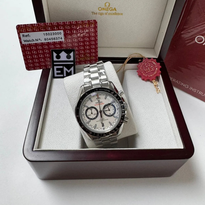 Omega Speedmaster “Co-Axial Master Chronometer” – White Dial | Stainless Steel Bracelet